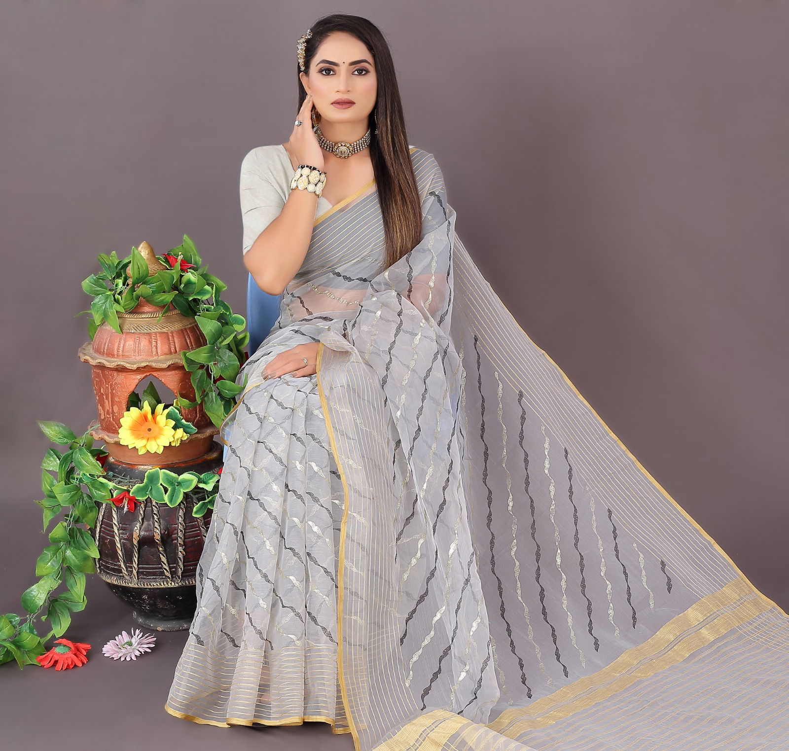 Sethnic Kribha Organza Designer Saree Catalog
